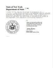 Laden Sie das Bild in den Galerie-Viewer, New York: Handelsregisterauszug (Certificate of Status)