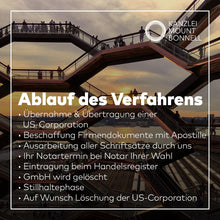 Laden Sie das Bild in den Galerie-Viewer, Löschung Ihrer GmbH & UG in 4-6 Wochen durch grenzüberschreitende Verschmelzung mit einer US-Corporation