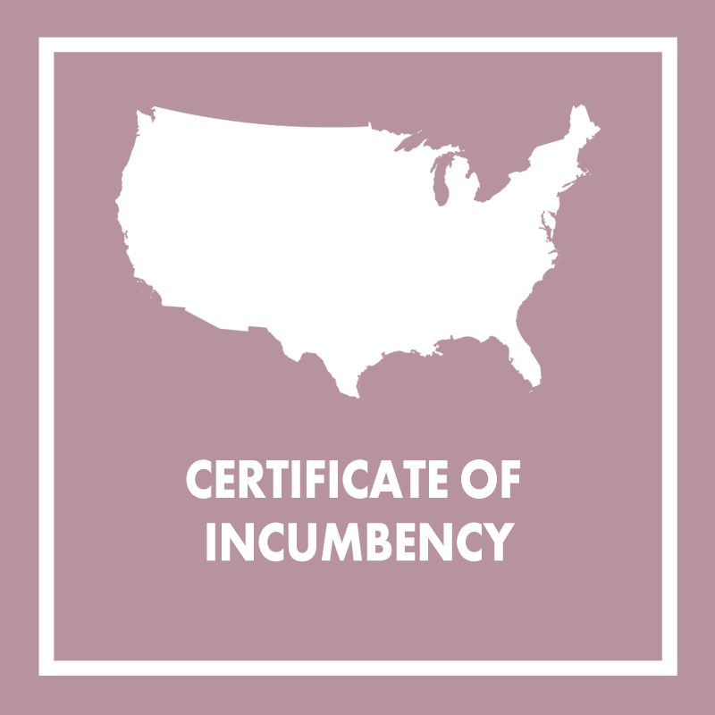 Ausstellen eines Certificate of Incumbency für Ihre US-Gesellschaft