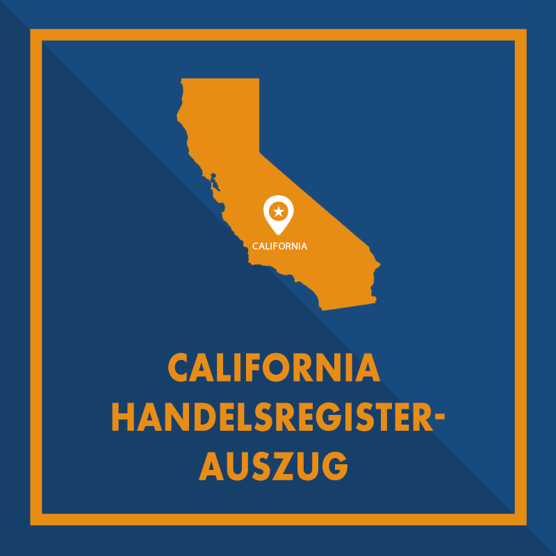 California: Handelsregisterauszug (Certificate of Status)