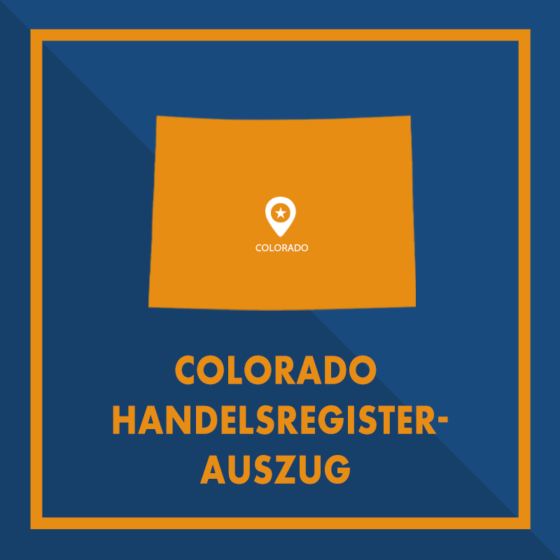 Colorado: Handelsregisterauszug (Certificate of Good Standing)