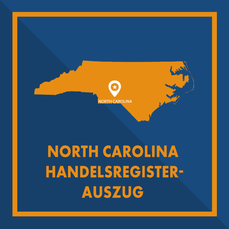 North Carolina: Handelsregisterauszug (Certificate of Authority)