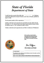 Laden Sie das Bild in den Galerie-Viewer, Florida: Handelsregisterauszug (Certificate of Status)
