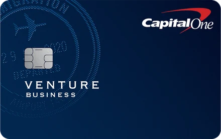 Die dunkelblaue Capital One Venture Business Karte
